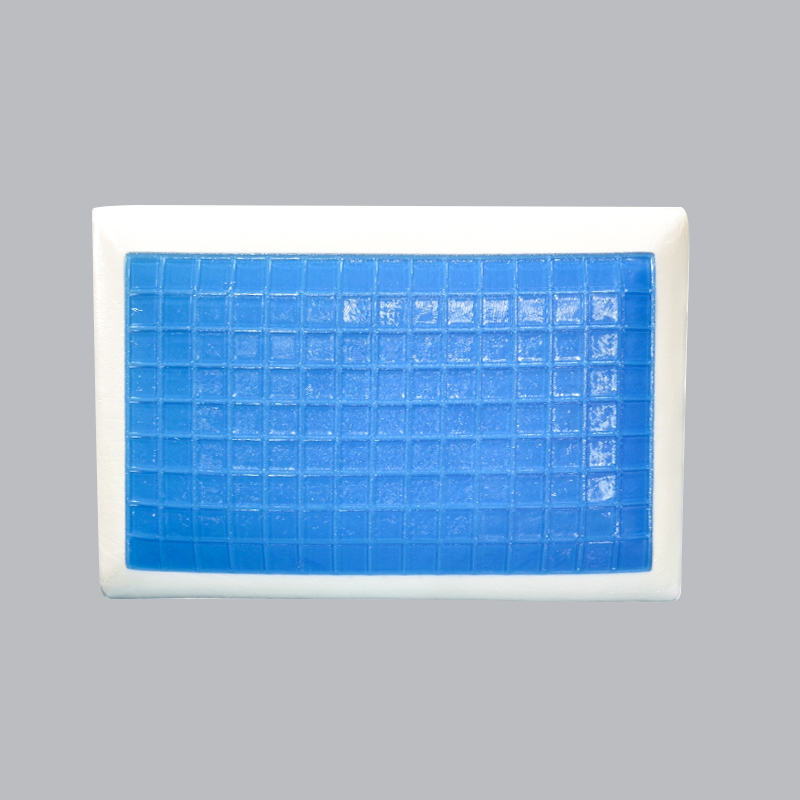 Gối gel nhớ ca rô màu xanh